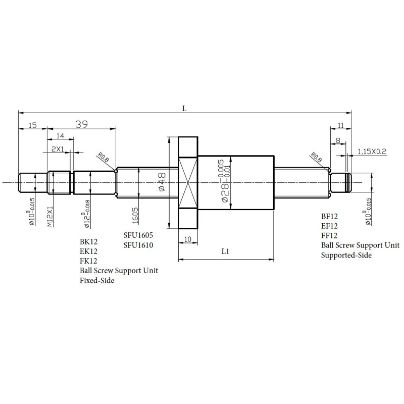 HGR20 квадратные линейные направляющие рельсы 2 комплекта + блок HGH20CA SFU1605 шариковый