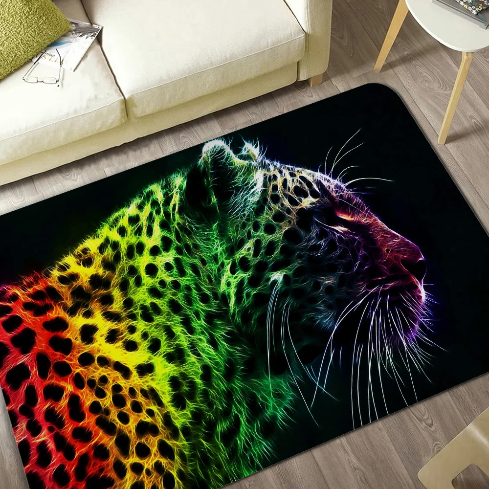 Коврик для двери с леопардовым принтом в скандинавском стиле домашний коврик