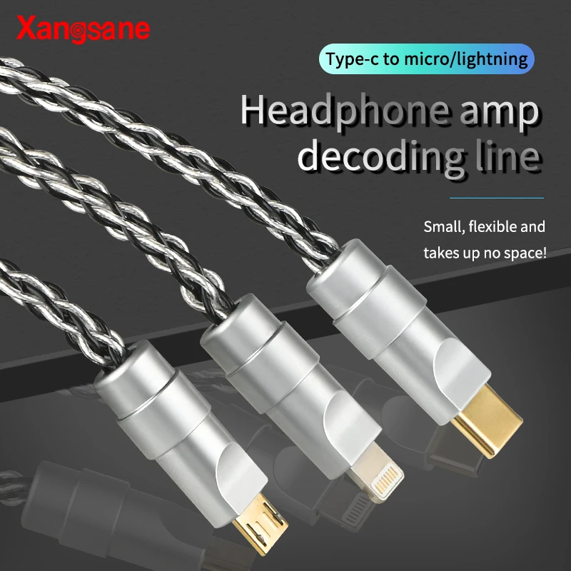 

xangsane portable type c to lightning/Micro amp OTG decoding line conversion line DAC connection audio cable data line
