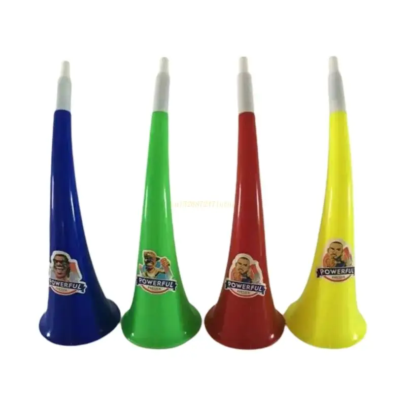 

Novelty Stadium Horn Toy Plastic Trumpet Toys Ox Horn Vuvuzela for Football Game Cheering Props Random Colors for Drop Shipping
