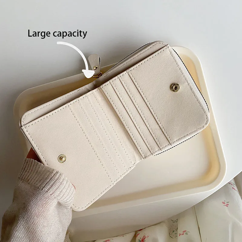 Minimalist Small Wallet Ins Wind Retro Female Models Small Exquisite Simple Mini College Students Simple Money Clip