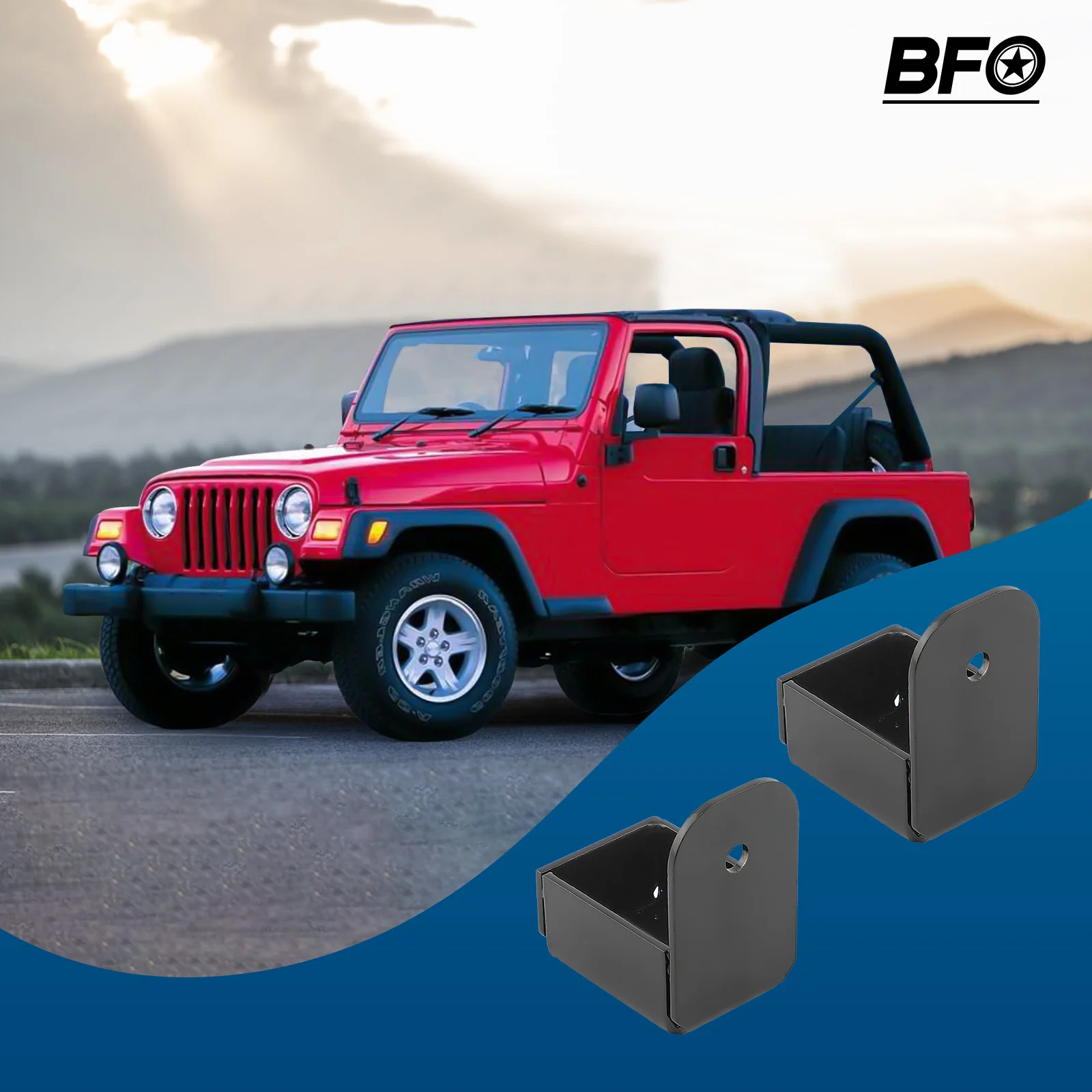 Комплект для подъема кузова 1 1/4 дюйма Jeep Wrangler TJ 4WD 1997-2006 тяжелых условий