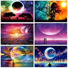 Алмазная 5D картина JIEME сделай сам, вышивка с мотивом Луны, звездного неба, пейзаж, стразы, мозаика, домашний декор, особый подарок