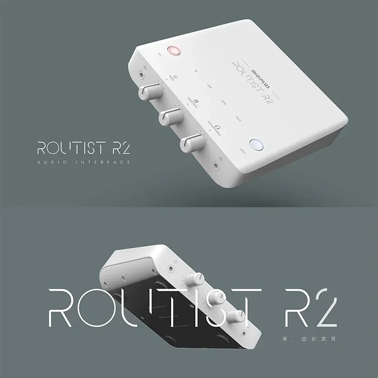 Midiplus Routist R2 Профессиональный USB-интерфейс Аудиомикшер 1 в 2 студия записи прямого