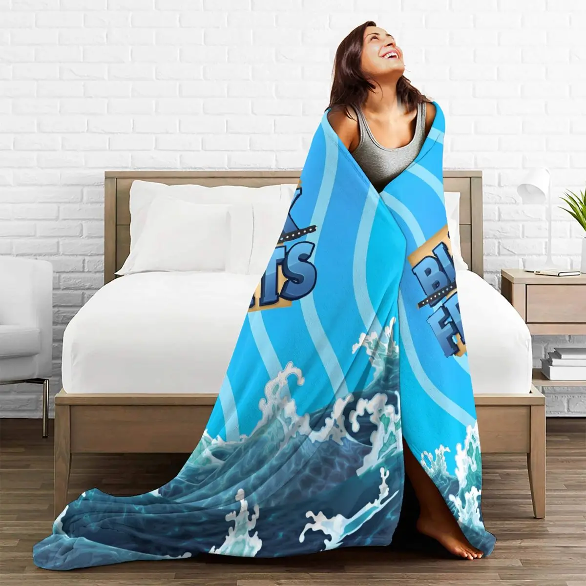 Одеяло с логотипом B-Blox Fruits фланелевое потрясающее дышащее одеяло для покрытия