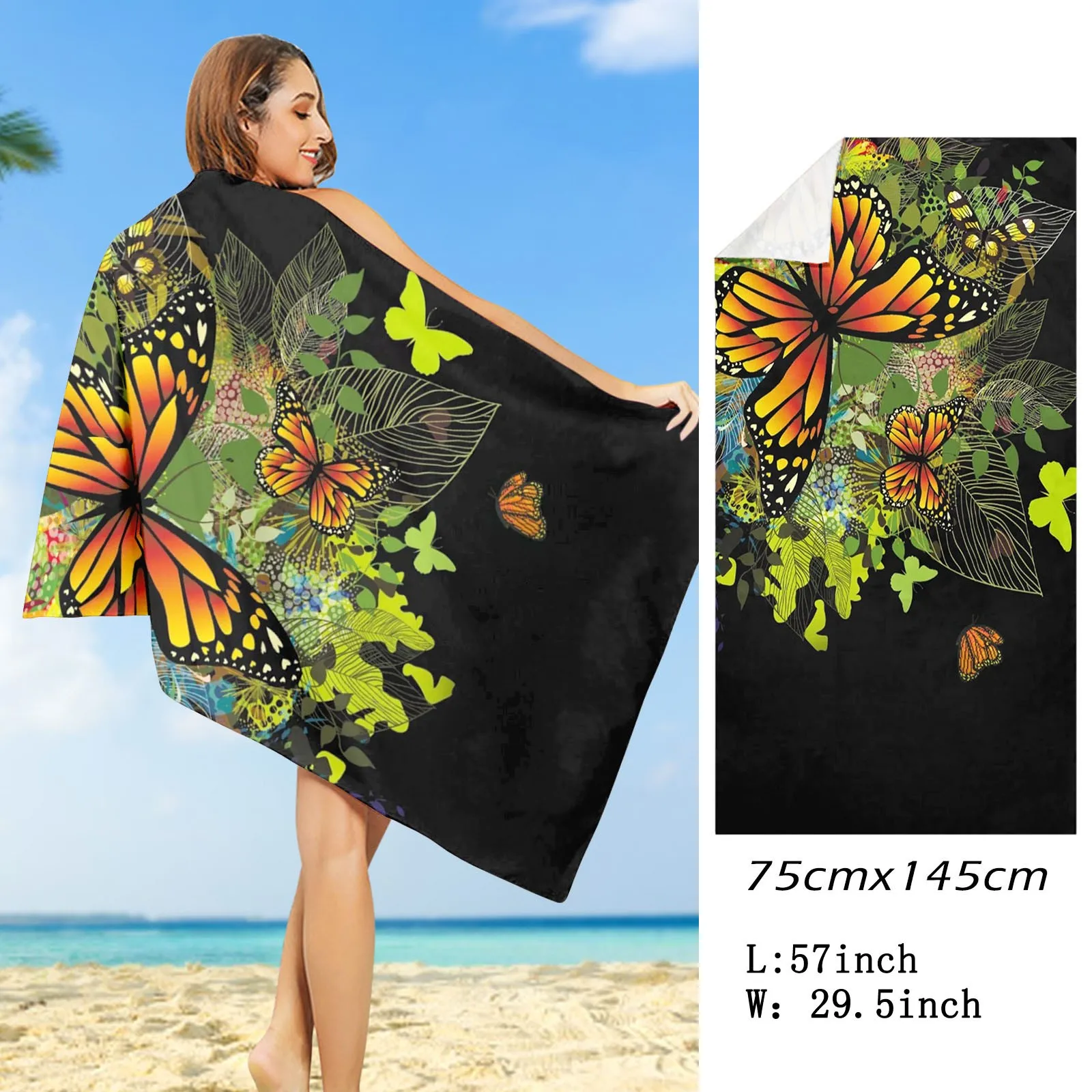 

Beach Towels Oversized Thick Casual Vacation Beach Lightweight Thin Quick Fast Dry Blanket Cabana Beach Towel Microfiber
