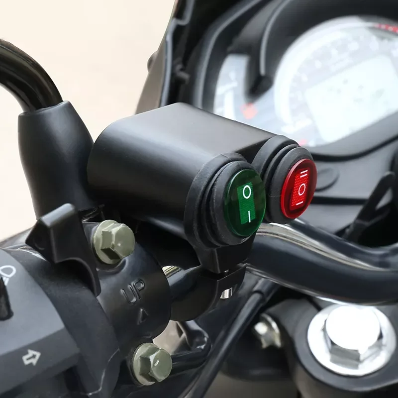 

22mm Motorcycle Aluminum Alloy Handlebar Switches Waterproof 2 Files + 3 Files Headlight Fog Spot Light ON/OFF Switch 12V