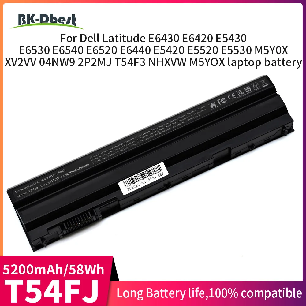 BK-Dbest 11 1 V 58Wh Аккумулятор для ноутбука T54FJ Dell Latitude E6420 E6430 E5420 E5430 E5520 E5530 E6530 Inspiron 14R 5420