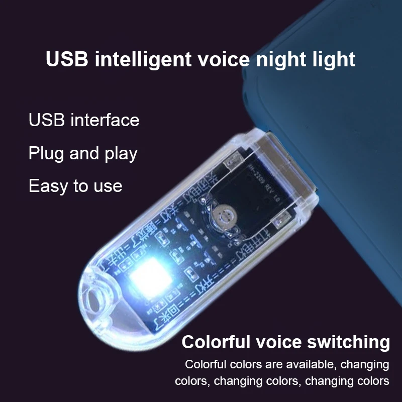 

Простая в эксплуатации Usb-лампа для украшения интерьера автомобиля, 43x30x15 мм