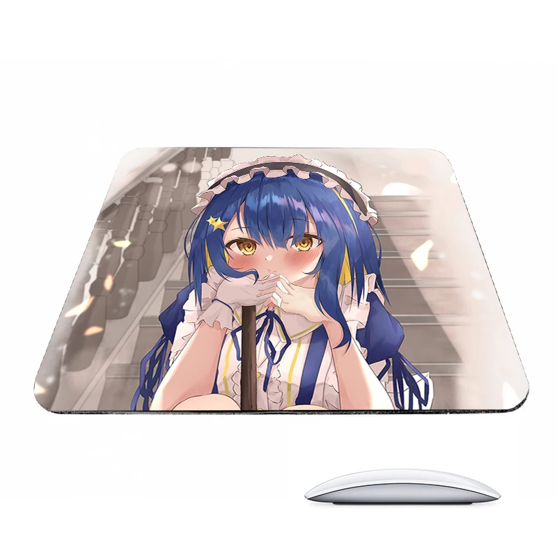 

Blue Hair Girl Small Mouse Mat Mause Pad Gamer Keyboard Gaming Laptops Computer Desk Mousepad Cabinet Pc Mats Accessories Anime