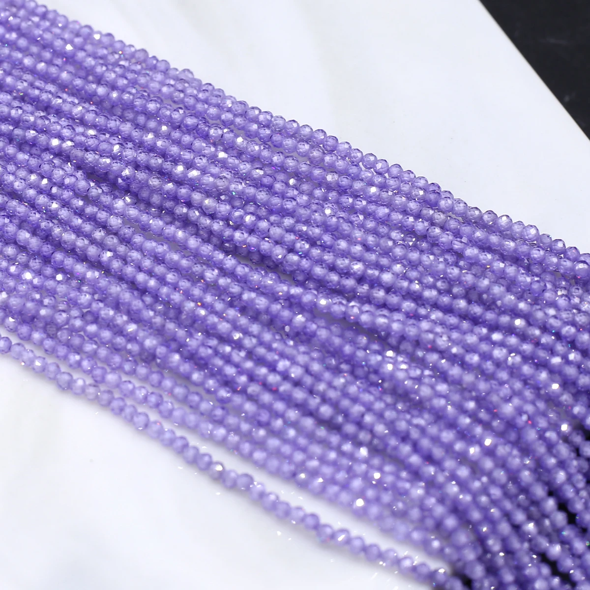 

2mm Natural Stone Round Bead Faceted Natural Zircon Loose Beaded for Making DIY Jewelry Necklace Bracelet Accessories 38cm