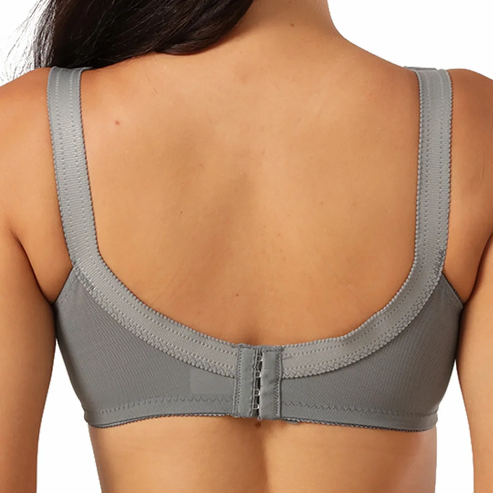 Big Size Bra Embroidery Wire Free Ultra-thin Mesh Adjusted-straps Woman Sexy Lingerie Underwear Plus Size Bra B C D DD E F G H I