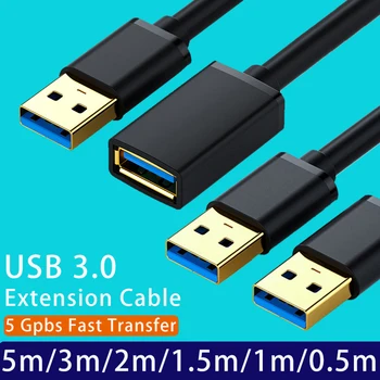 Cable de extensión USB3.0 de 5m-0,5 m para Smart TV, PS4, Xbox, One, SSD, Cable extensor de datos USB 3,0, Cable de transferencia rápida 2,0