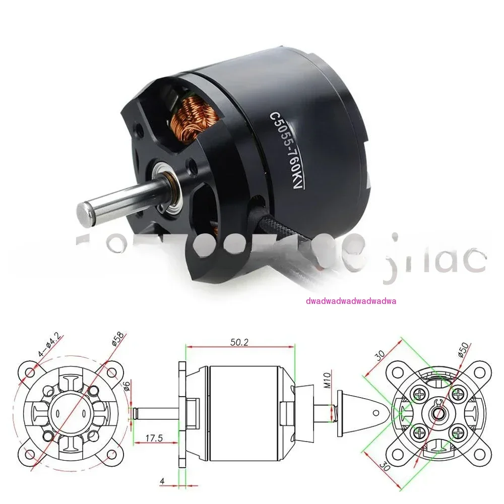 C5055 5055 570KV 760KV Бесщеточный двигатель для самолетов Airpalne Multicopters RC Самолет Вертолет
