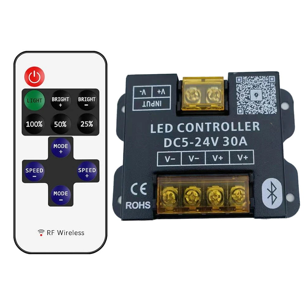 

Контроллер светодиодных лент TIPRES DC12-24V 30A Bluetooth