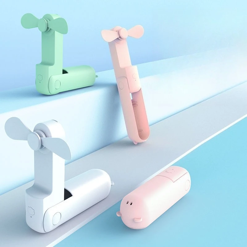 Фото Складной портативный вентилятор Kawaii Miffy с USB-зарядкой, мощный, для кемпинга на открытом воздухе, тихий, компактный, минималистичный. №4