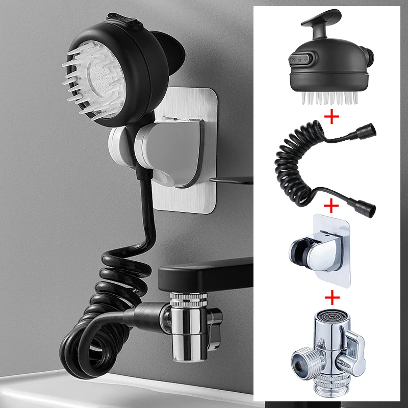 

Faucet Bidet Divider Shower Basin Bathroom For Tap Washing Pet Water Hair Sprayer External Cleaning Head Washbasin Extender