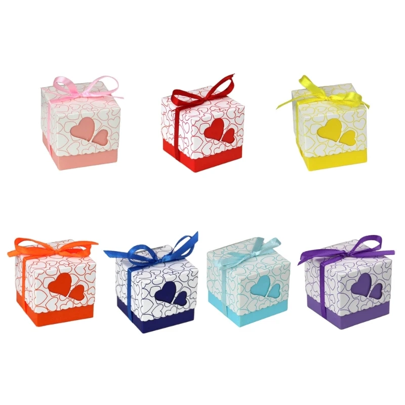 50 шт. квадратные коробки для конфет универсальный держатель организации доступа