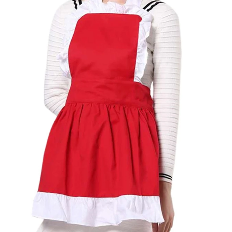 Кухонный фартук Ретро-фартук Модный с рюшами для горничной Фартук официантки