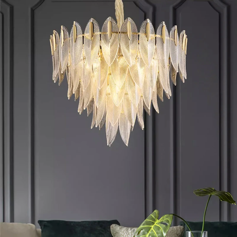 

Art Led Chandelier Pendant Lamp Light Room Decor Modern for Dining Hanging Ceiling Indoor Crystal