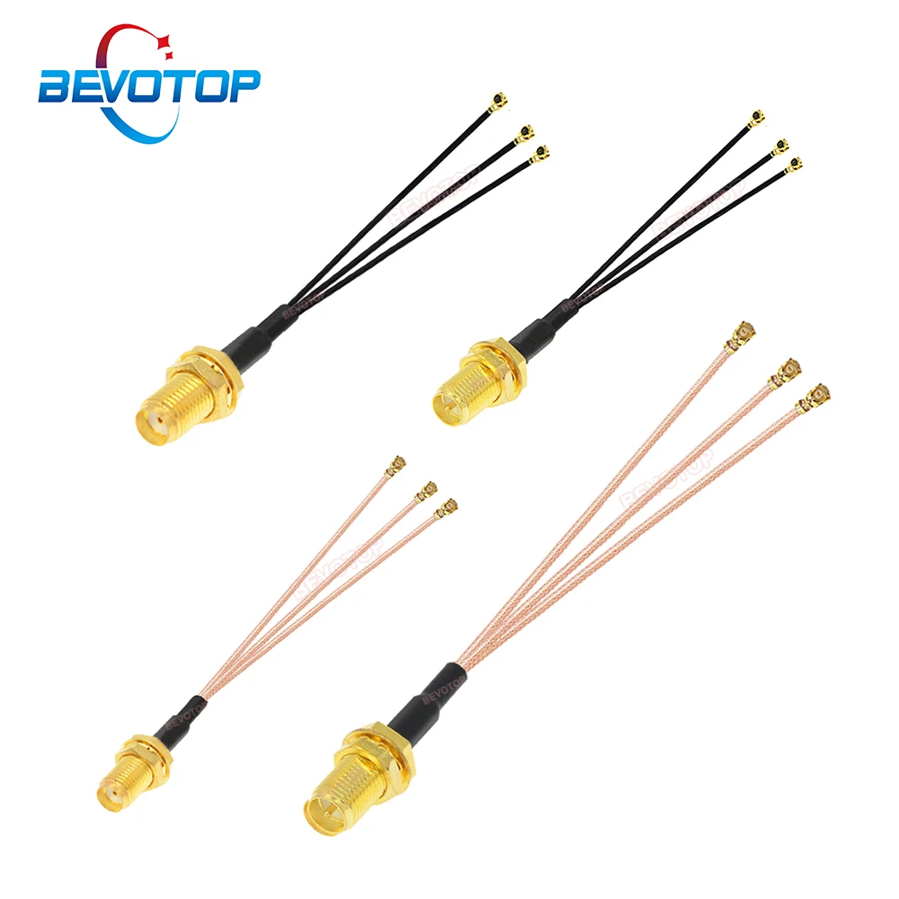 

1PCS 1 to 3 SMA to IPX Splitter Cable RP-SMA / SMA Female to 3 x U.fl IPEX1 Female1 RG178/ RF1.13 WIFI Antenna Extension Jumper