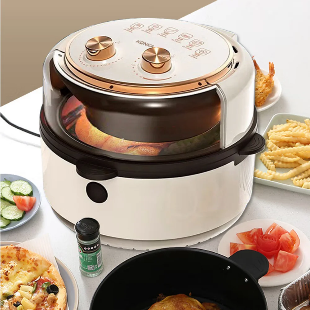 

6L Household visible air frying pan Multi functional large capacity electric frying pan Chicken French fries Air frying pan 220V