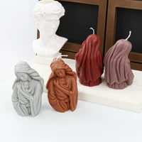the virgin mary candle silicone mold for handmade chocolate decoration gypsum aromatherapy soap resin candle silicone mould