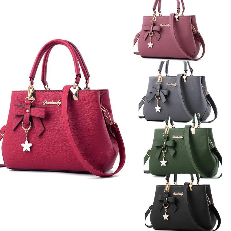 

New 2022 Elegant Shoulder Bag Women Designer Luxury Handbags Women Bags Plum Bow Sweet Messenger Crossbody Bag