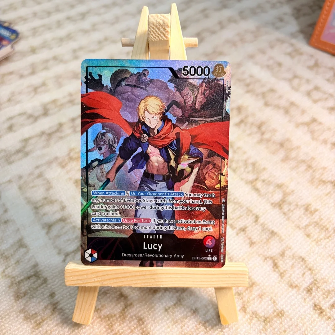 Фото Коллекционная карточка One Piece Sabo OP15-002 Leader Painting DIY Folding Flash Card Adventure on KAMI’s Island OPCG, игрушка-подарок №1
