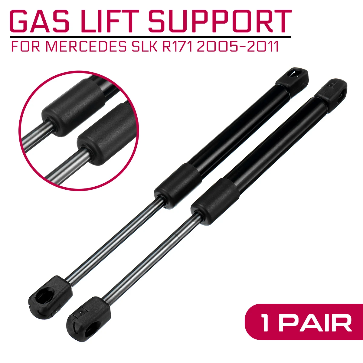 

Rear Trunk Tailgate Gas Spring Shock Lift Struts Strut Support Rod Arm Bars Bracket For Mercedes For Benz SLK R171 2005-2011