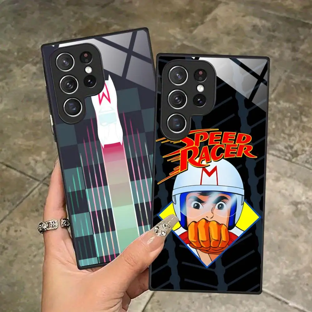 Фото Чехол для телефона Speed Racer для Samsung Galaxy S26 S25 S24 S23 S22 S21 S20 Note20 Plus FE Ultra, защитный стеклянный чехол №3