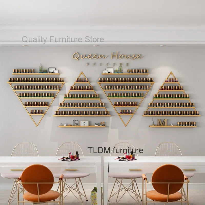 Настенные держатели для ногтей в скандинавском стиле железный стеллаж маникюра