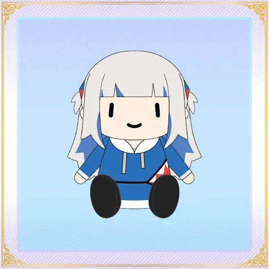 Новый милый японский аниме Hololive английский миф на 2-ю годовщину Smol Plushie Gawr Gura
