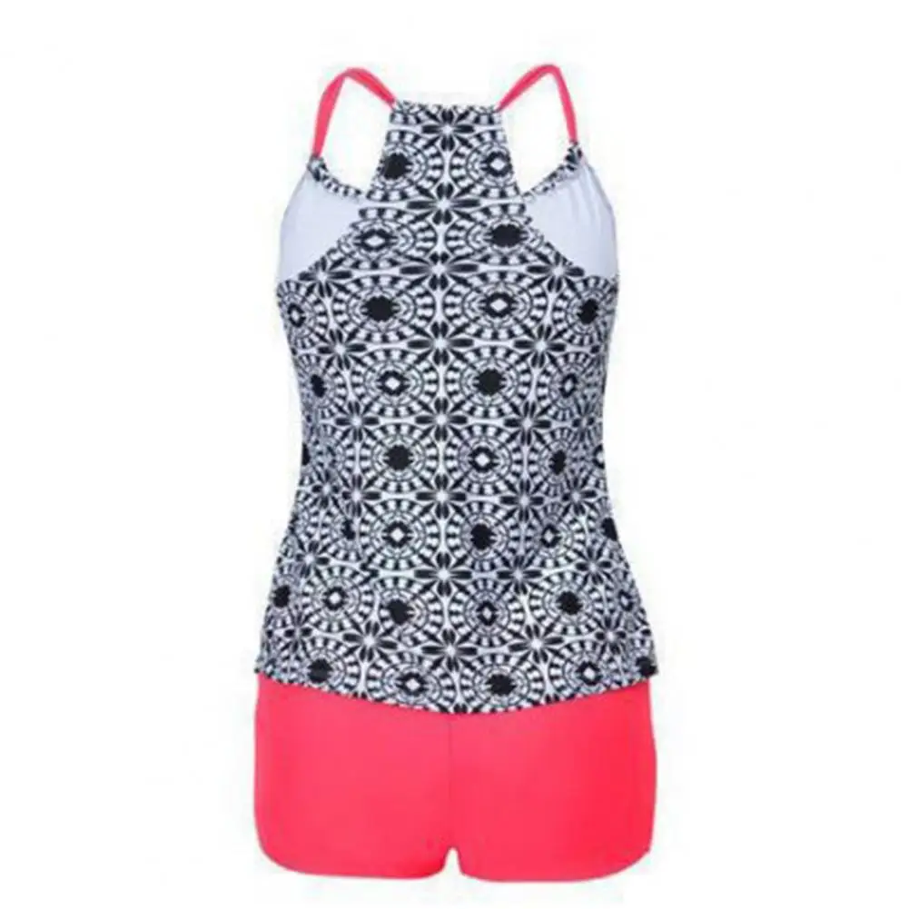 Купальник-танкини с U-образным вырезом и цветочным принтом