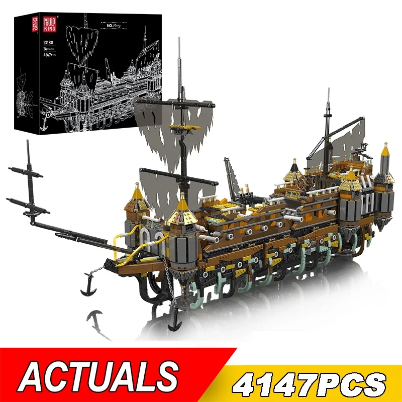 

Литая модель корабля «пиратский корабль» 13188, строительный блок, модель корабля в сборе, парусная лодка, кирпичные игрушки, детский Рождественский подарок для мальчиков