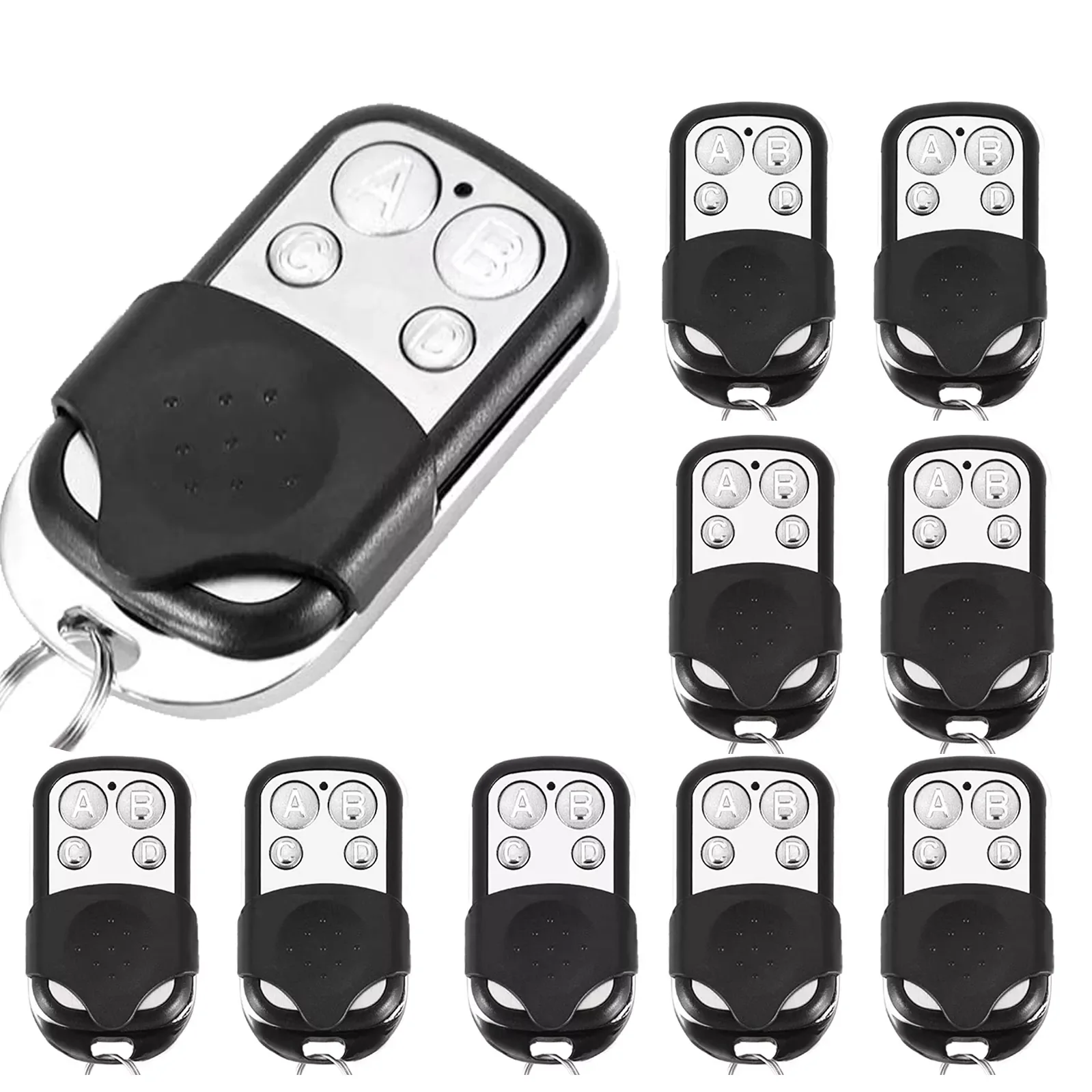

10 Pcs 433MHZ Cloning Duplicator Key Garage Gate Door Opener Remote Control Clone Learning Code Cloning Code Car Key Home