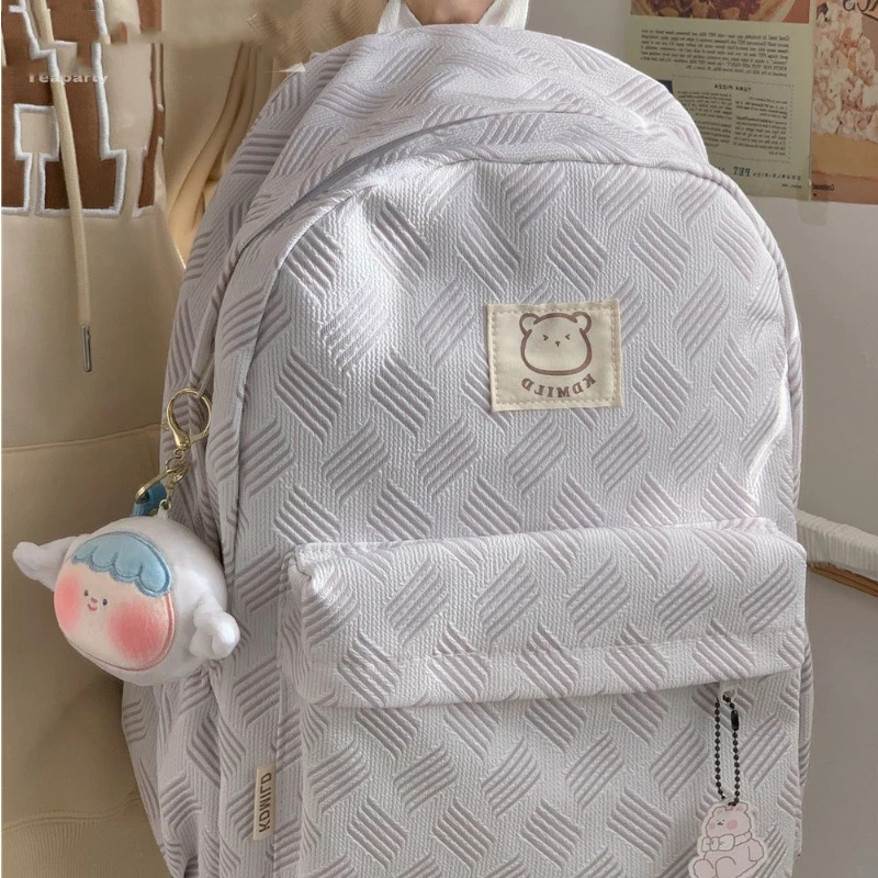 

Японский Школьный ранец в стиле Ins для девочек, милый рюкзак в стиле преппи с медведем для учеников Старшей школы и младших классов с мультипликационным рисунком