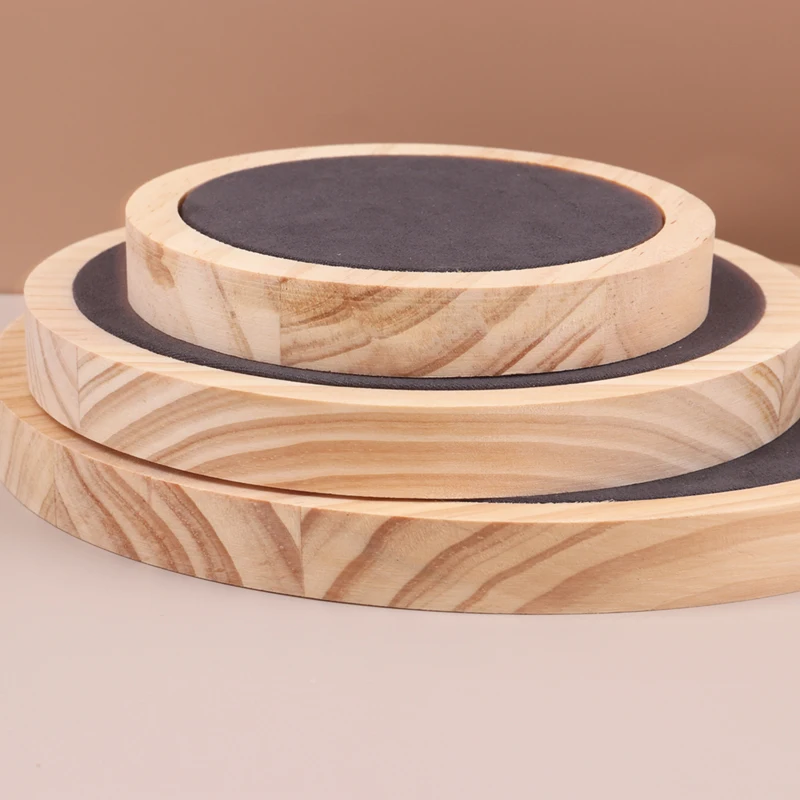 Round Wooden Stool In Stock Jewelry Display Props Creative Jewelry Display Rack Three Piece Set