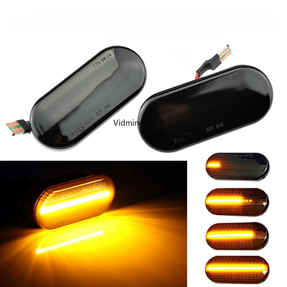 2x светодиодные динамические Боковые указатели поворота для Volkswagen VW Bora Golf 3 4 Passat 3BG