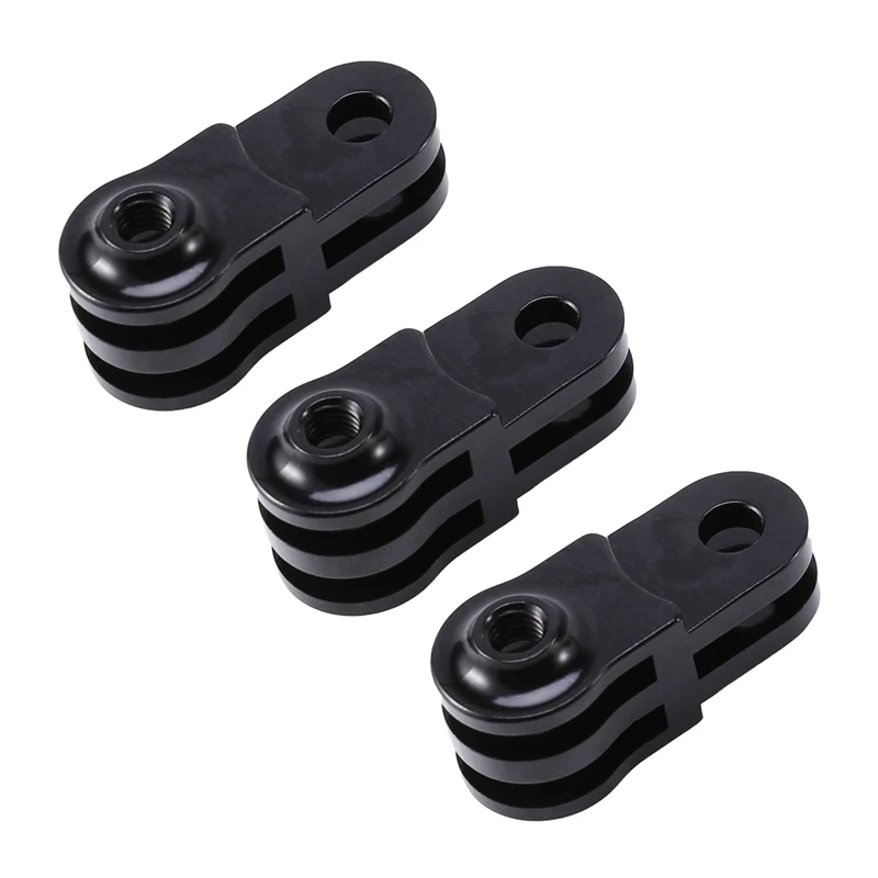 

3X Black Camera Extension Activity Connecter For 3-Way Pivot Arm For Gopro Hero 2 3 3+ 4 Tripod Mount For SJ4000