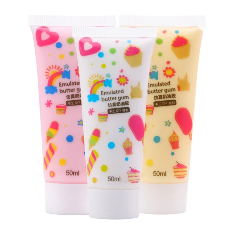 50 г имитация кремовой глины клейкий гель многоцветный поддельный клей для