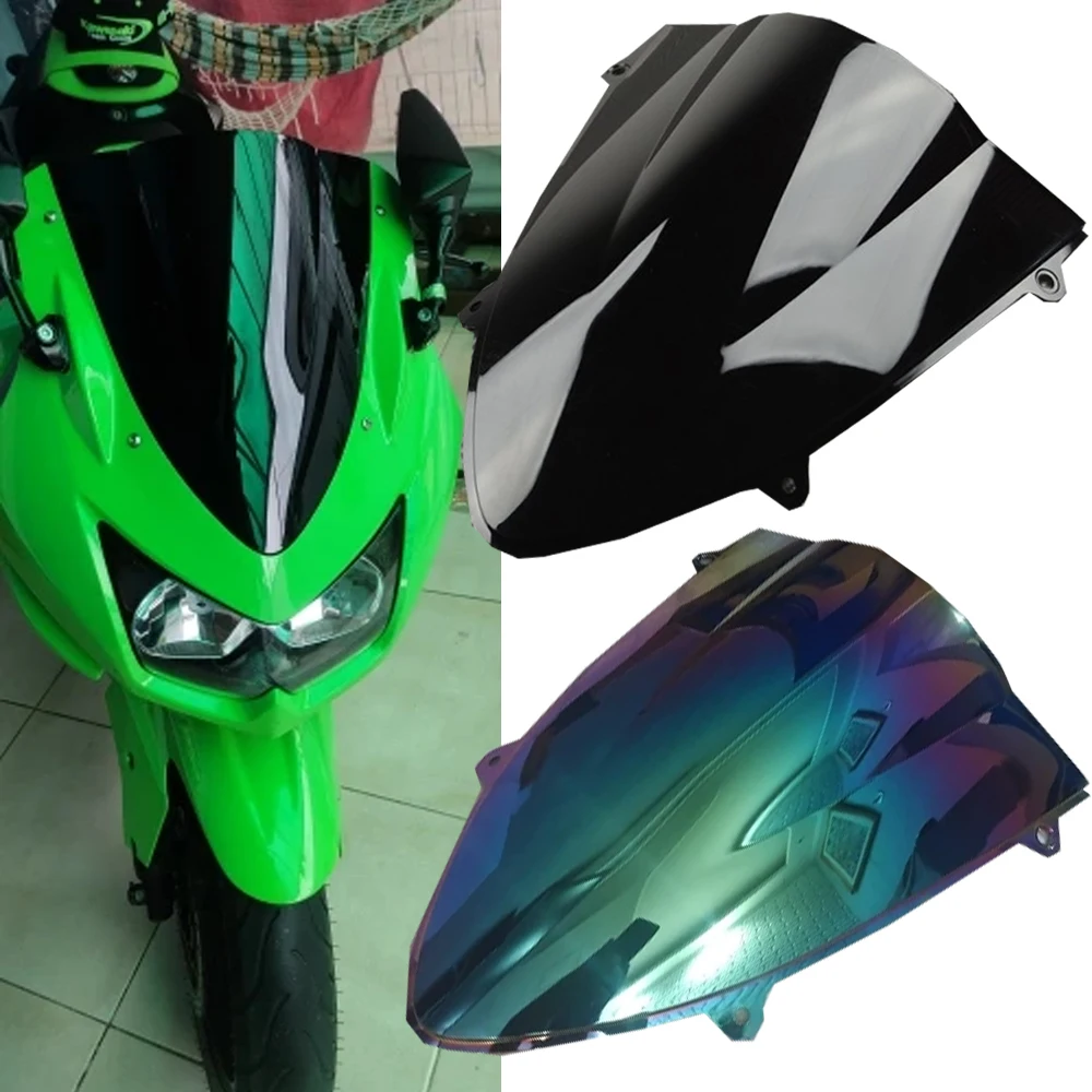

Motorcycle Windshield Windscreen For Kawasaki Ninja 250 250R EX250 08 2009 2010 2011 2012 EX250R Screen Double Bubble Deflectors