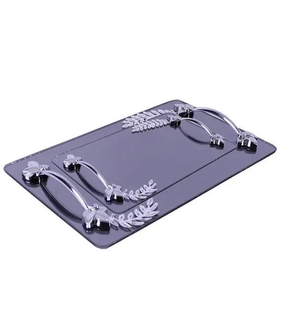 Leaf Detailed 2 Pieces Service and Promise Engagement Tray Marriage Turkish Coffee And Home Decor Gold | Дом и сад