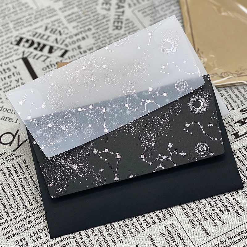 20pcs/lot Starry Sky Envelope European Translucent for Business Birthday Wedding Party Invitation Litmus Paper Card Gift Message