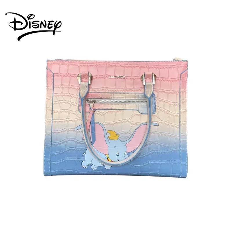 Disney Dumbo Shoulder Bag Women's Bag Cultivar Large Capacity Gradual Change Blue Pink Crossbody Handbag Women's New