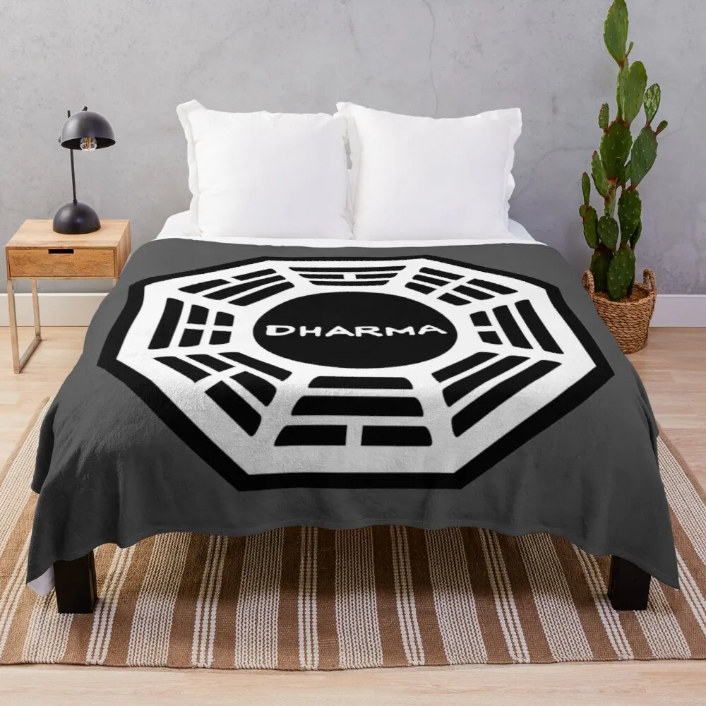 

Dharma Initiative Logo Lost TV Show Throw Blanket goods for home and comfort