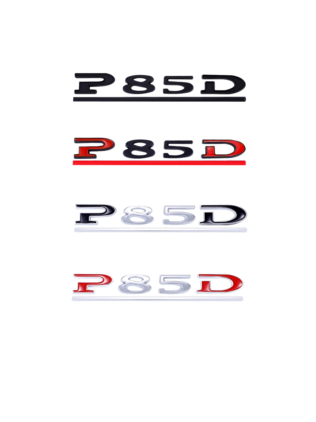 

P85D Emblem Car Sticker Accessories Mini Cooper Tools Auto for All Kinds of Models Changan V7 Alsvin 2019 Honda Accord Mazda3bl