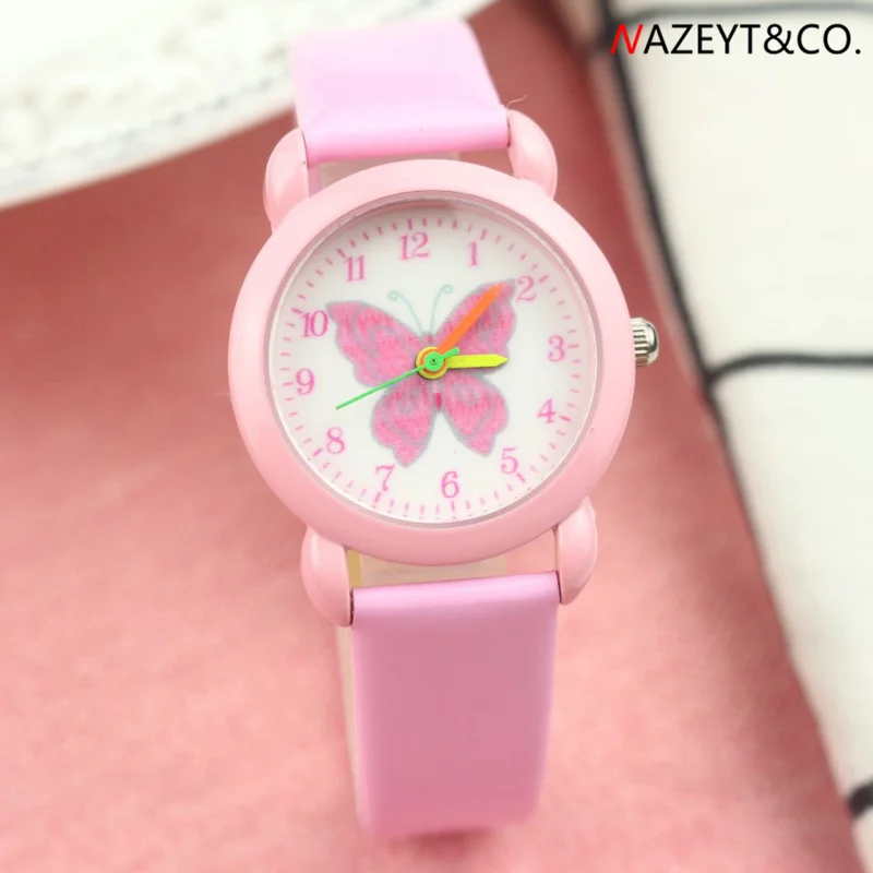 

Часы Детские кварцевые с изображением бабочек и животных