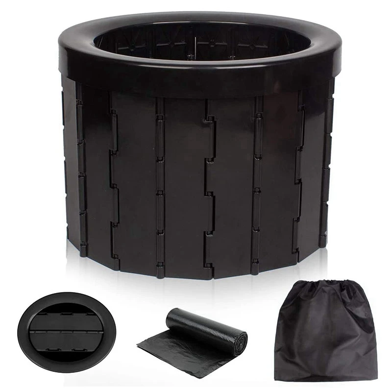 

Portable Toilet For Camping,Folding Portable Toilet For Car,Toilet For Camp,Hiking,Long Trips,Traffic Jam,Washable