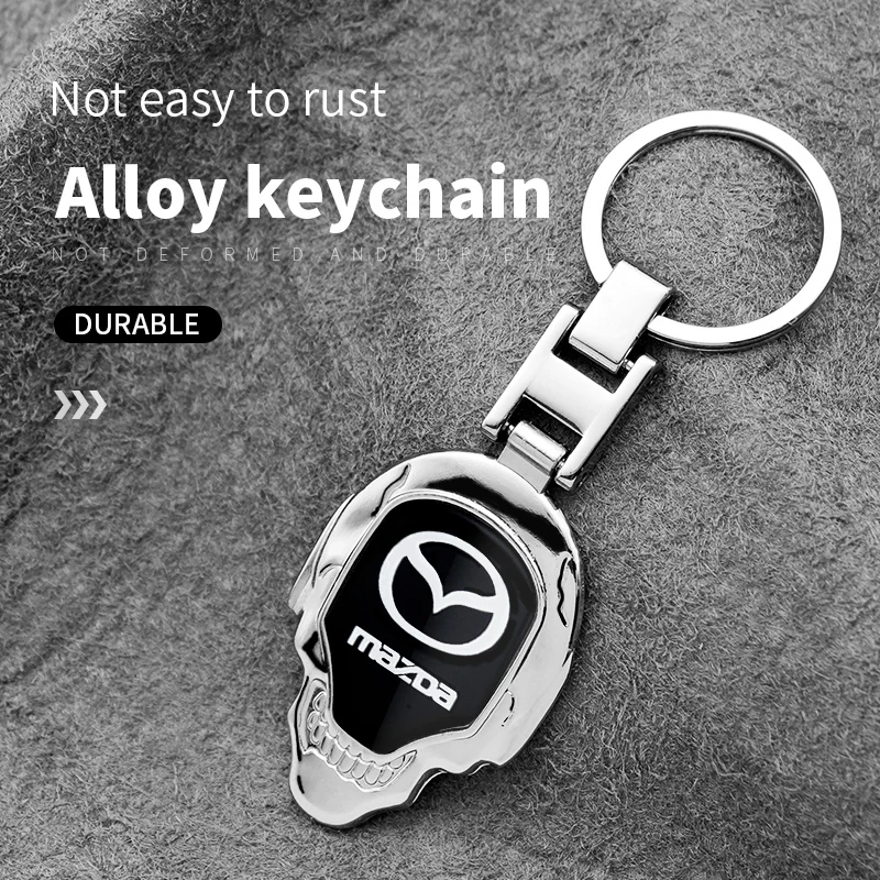 

Metal Alloy Leather Car Keychain Key Rings For Mazda cx5 6 gh gg 2006 cx30 2 3 2008 2014 2006 axela mx5 Car Styling Accessories